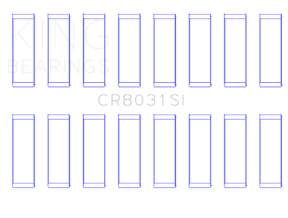 King Engine Bearings Chrysler Jeep V8 287 4.7L (Od+.002in) (Size +0.25mm) Connecting Rod Bearing Set