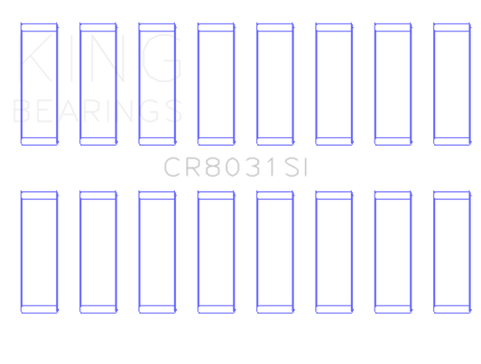 King Engine Bearings Chrysler Jeep V8 287 4.7L (Od+.002in) (Size +0.50mm) Connecting Rod Bearing Set