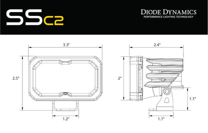 Diode Dynamics Stage Series 2 In Roll Bar Reverse Light Kit SSC2 Sport (Pair)