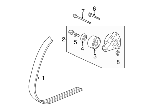 Honda - Idler Pulley Bolt (8x45)