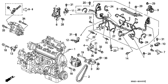 Honda/Acura - B/D - Series Pulley Pivot Bolt