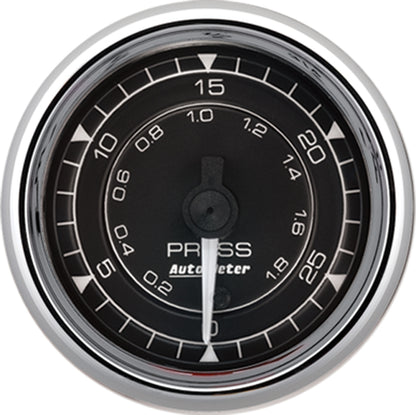 AutoMeter Chrono 2-1/16in 30PSI Digital Stepper Motor Pressure Gauge - Chrome
