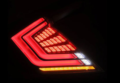 AlphaRex 16-21 Honda Civic Hatchback / Type-R FK8 Nova-Series LED Tail Lights - Black Smoke