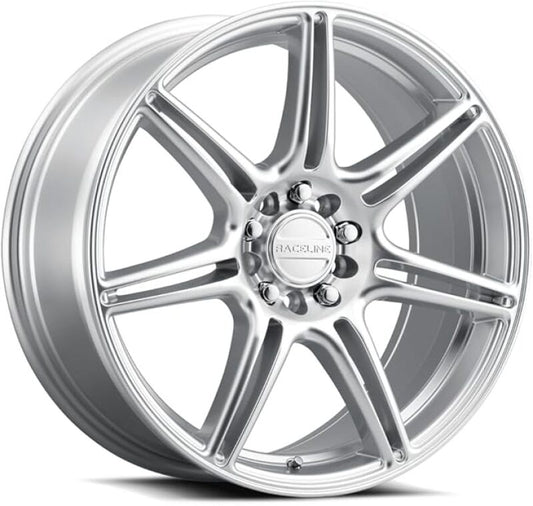 Raceline 148HS Apex 18x8in / 5X100 / 5X114.3 BP / 40mm Offset / 72.62mm Bore - Hyper Silver