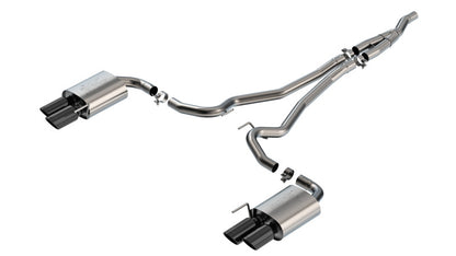 Borla 2024 Ford Mustang Ecoboost 2.3L ATAK Catback Exhaust Black Chrome w/ Quad Tip - Non-Active