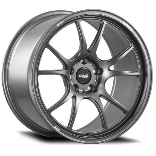 Konig Forged F3S 17X9 5X114.3 ET40 Satin Charcoal Knurled Bead