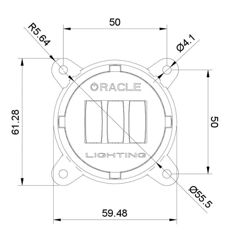Oracle 60mm 15W Low Beam LED Emitter - Amber