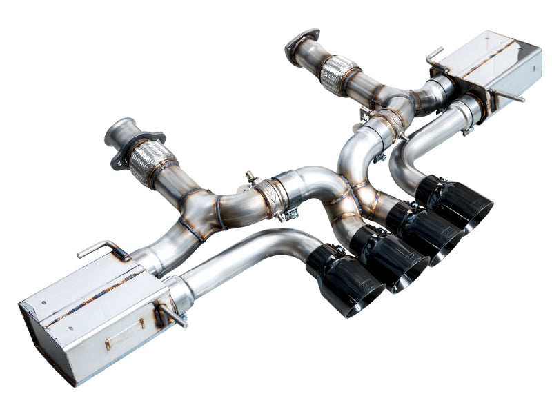 AWE 2023 C8 Corvette Z06 SwitchPath Cat-Back Exhaust - Diamond Black Tips