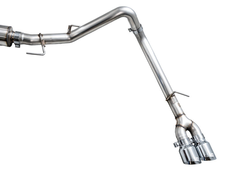 AWE 0FG Exhaust for 3rd Gen Toyota Tundra - Dual Chrome Silver Tips