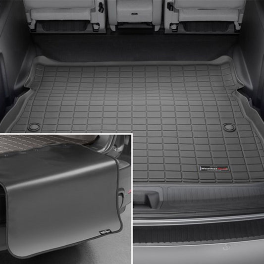 WeatherTech 22-23 Ford Explorer Incl. ST/Hybrid Seatback Cargo Liners HP w/ Bumper Protector - Black