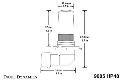 Diode Dynamics 9005 HP48 LED Bulb - Cool - White (Pair)