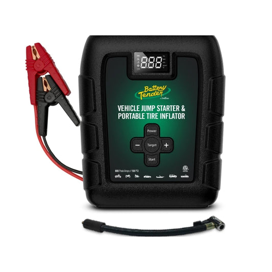 Battery Tender 800AMP Jump Starter 7200mAh Power Pack and 140 PSI Tire Inflator