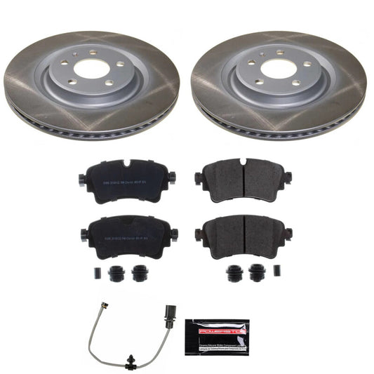 Power Stop 18-20 Audi SQ5 Rear Semi-Coated Rotor Kit