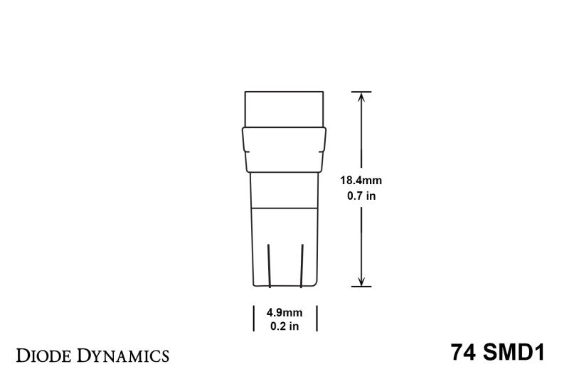 Diode Dynamics 74 SMD1 LED - Amber (Pair)