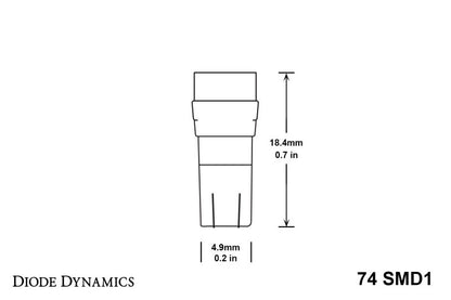 Diode Dynamics 74 SMD1 LED - Amber (Single)