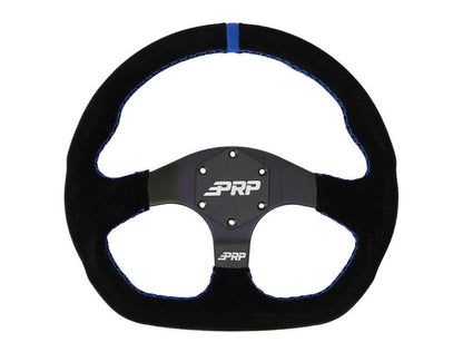 PRP Comp-R D-Shape Suede Steering Wheel - Blue
