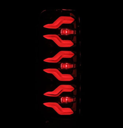 AlphaRex 87-96 Ford Bronco/F-150 Luxx-Series LED Tail Lights - Alpha-Black
