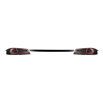 AlphaRex 12-21 Tesla Model S LUXX-Series LED Tail Lights - Black/Red