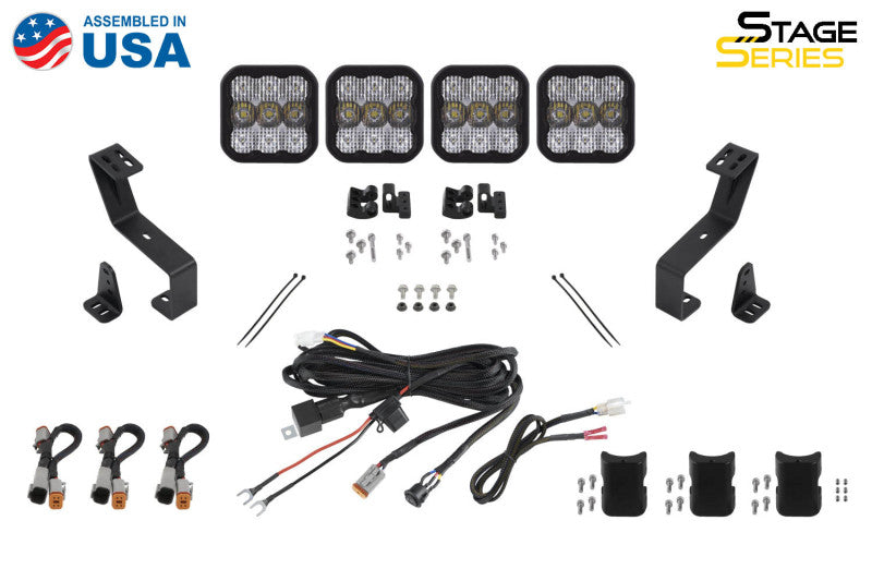 Diode Dynamics SS5 Grille CrossLink Lightbar Kit for 2019-Present Ram - Sport Yellow Combo