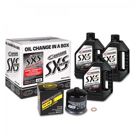 Maxima SxS Quick Change Kit 10W-50 Synthetic w/Black Filter