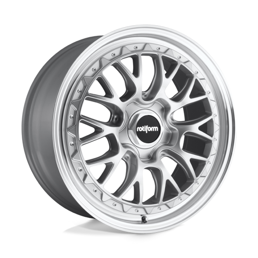 Rotiform R155 LSR Wheel 19x8.5 5x112 45 Offset - Gloss Silver Machined