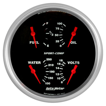 Autometer Quad 5in. 0-90 Ohm Electric Sport-Comp Gauge