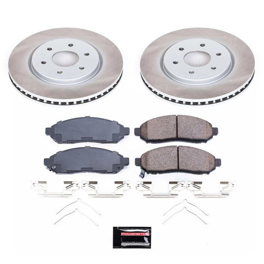 Power Stop 16-22 Nissan Frontier Front Semi-Coated Rotor Kit