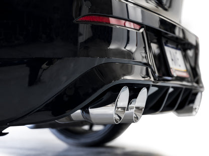 AWE MK8 Volkswagen Golf R 3in Track Edition Quad Exhaust - Chrome Silver Tips