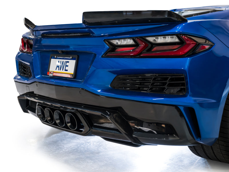 AWE 2023 C8 Corvette Z06 SwitchPath Cat-Back Exhaust - Diamond Black Tips