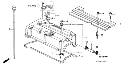 Honda - K/B/D - Series 6mm Valve Cover Cap Nut