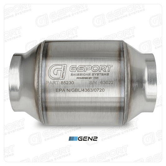 GESI G-Sport 400 CPSI GEN 2 EPA Compliant 3.0in Inlet/Out Catalytic Converter-4.5in x 4in 500-850HP