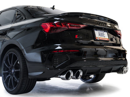 AWE Tuning 22-24 Audi 8Y S3 Touring Edition Exhaust - Chrome Silver Tips