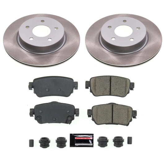 Power Stop 19-21 Nissan Rogue Sport Rear Semi-Coated Rotor Kit