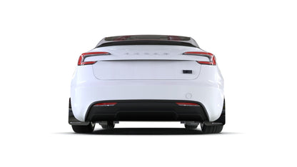 Rally Armor 24-26 Tesla Model 3 Highland Black UR Mud Flap Metallic Black Logo