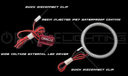 Oracle 11-13 Dodge Durango Surface Mount LED Fog Light Halo Kit - Red