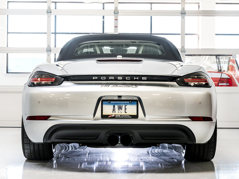 AWE Tuning Porsche 718 Boxster / Cayman SwitchPath Exhaust (PSE Only) - Diamond Black Tips