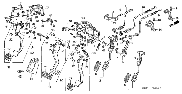 Acura - Throttle Cable for 94-01 Integra