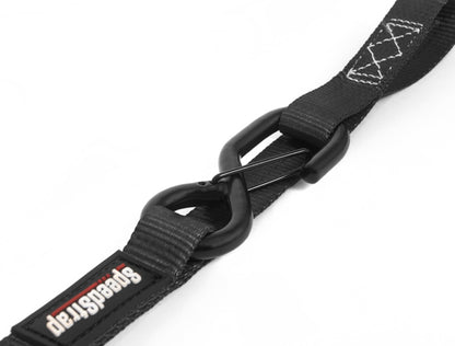 PRP Cam-Lock 1in.x10ft. Tie Down with Snap S Hooks and Soft Tie - Black - Pr.