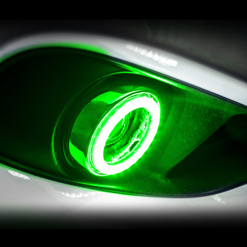 Oracle 10-12 Ford Mustang Shelby Bumper Surface Mount LED Fog Light Halo Kit - Green