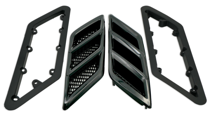Roush 2015-2023 Roush Mustang Fender Vent Heat Extractors - Gloss Black