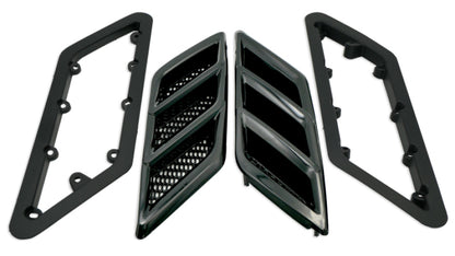 Roush 2015-2023 Roush Mustang Fender Vent Heat Extractors - Gloss Black