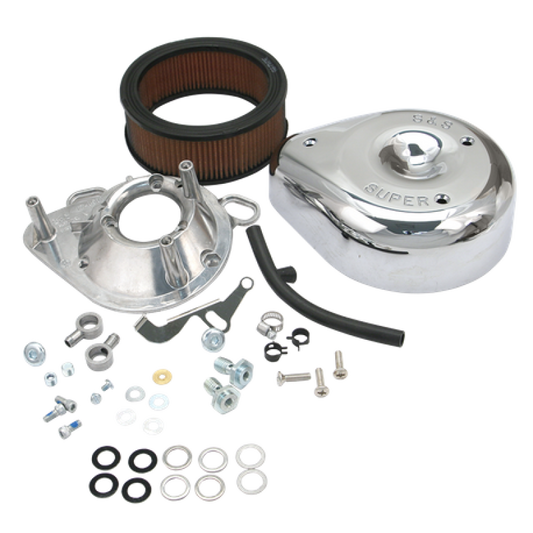 S&S Cycle 93-99 BT/91-03 Sportster Models Teardrop Air Cleaner Kit for S&S Super E/G Carb