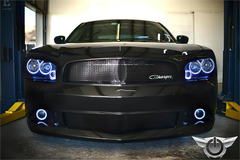 Oracle 05-10 Dodge Charger LED Fog Light Halo Kit - UV/Purple