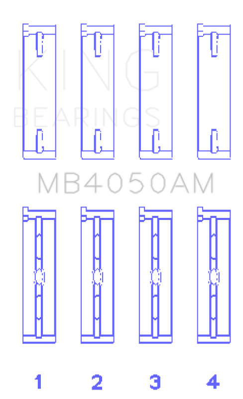 King Engine Bearings Mitsubishi 6G74 (Size +0.25mm) Main Bearing Set