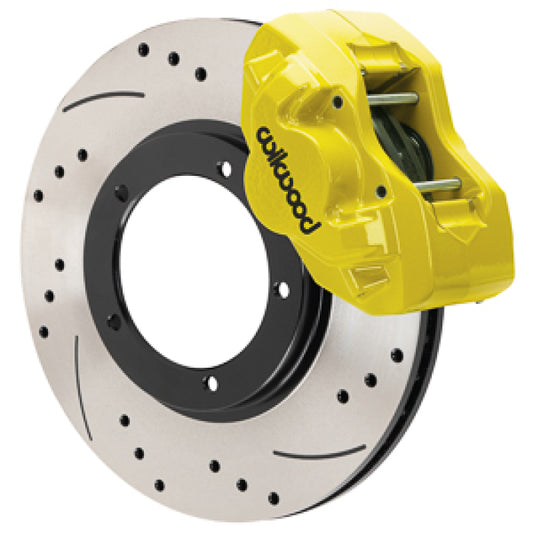 Wilwood 75-83 Porsche 911 D45 11.10in. Front Brake Kit w/ Flex Lines - Drilled Rotors (Yellow)