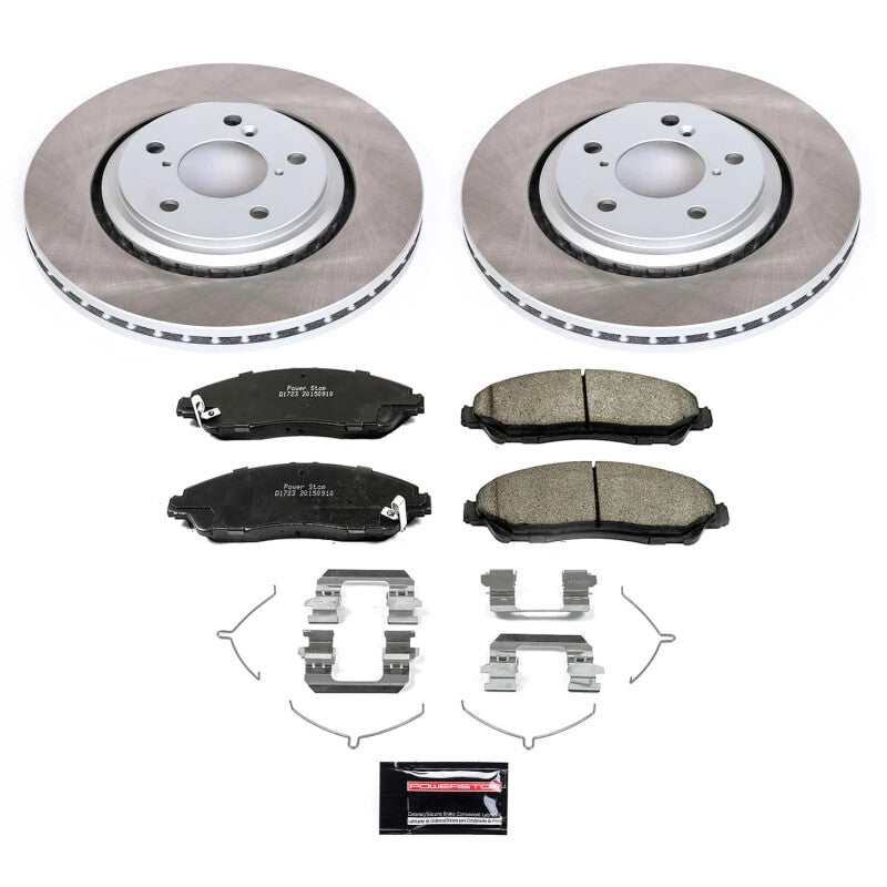 Power Stop 17-22 Honda Ridgeline Front Semi-Coated Rotor Kit