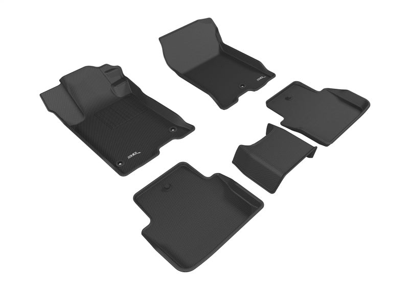 3D MAXpider 2015-2020 Acura TLX FWD Kagu 1st & 2nd Row Floormats - Black