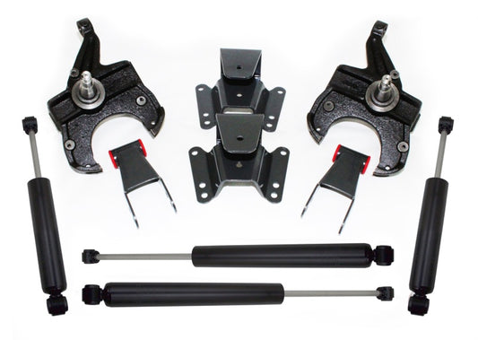MaxTrac 73-87 Chevrolet C10 2WD 2.5in/4in Lowering Spindle Kit (1.25in Rotor)