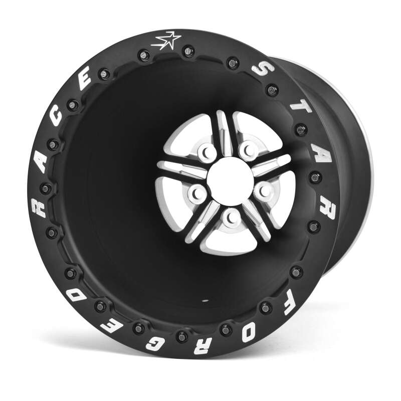 Race Star 63 Pro Forged 15x14 DBL Sportsman 5x4.75 BC / 3.00 BS Wheel - Black Anodized/Machined