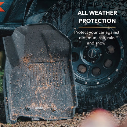 3D MAXpider 09-15 Nissan Titan Crew Cab Kagu Black Full Set (w/ STORAGE BOX)